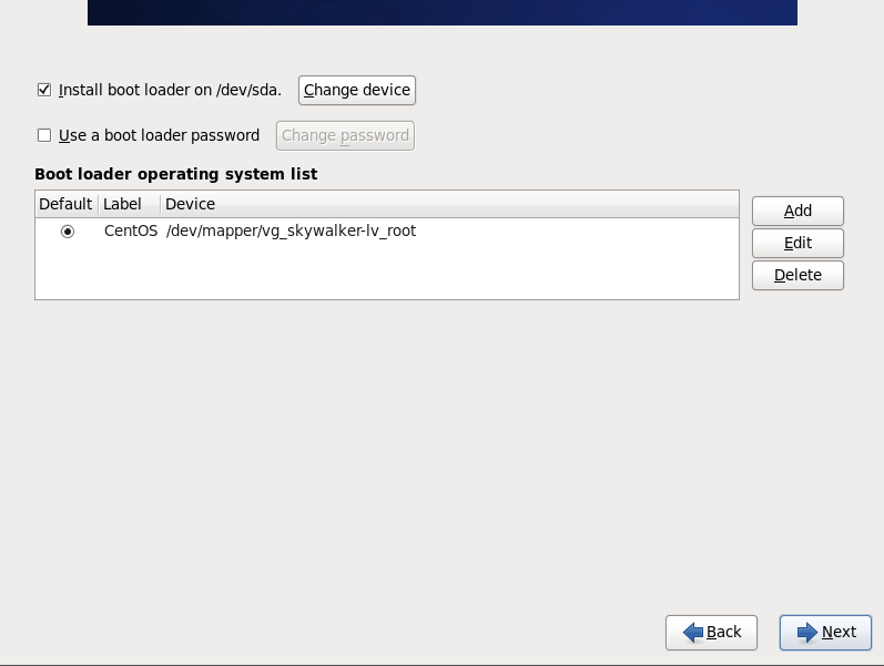Liite 1 Varmistetaan, että kohdassa Install boot loader on valittuna /dev/sda, ja että