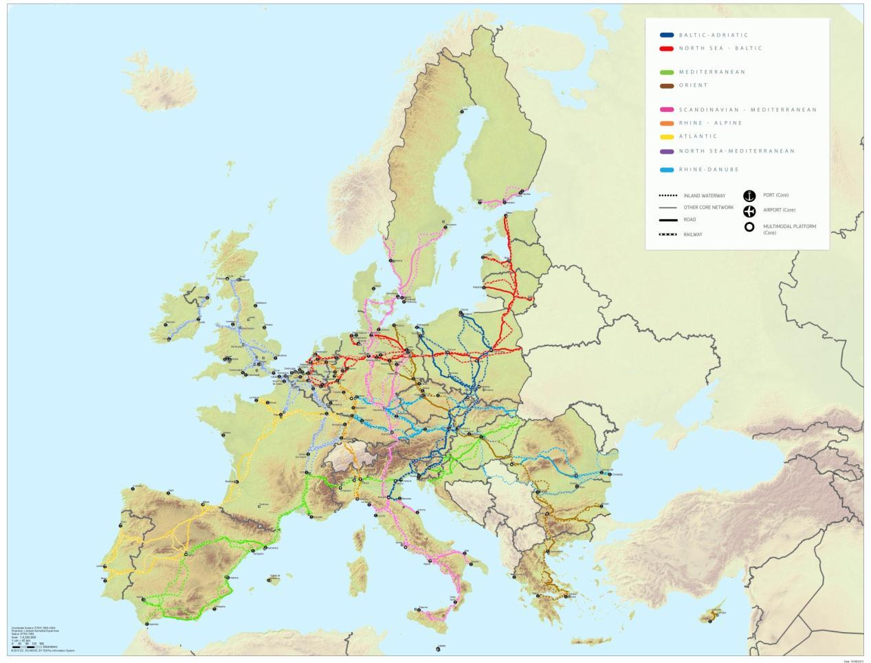 TEN-T policy By 2030: replace the patchwork of priority projects by a single European core network