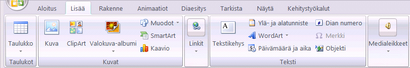 Ylä- ja alatunnisteen luominen Ylä- ja alatunnisteeseen sinun tulee lisätä se tieto, jonka haluat toistuvan esityksen kaikissa näkyvissä kalvoissa.