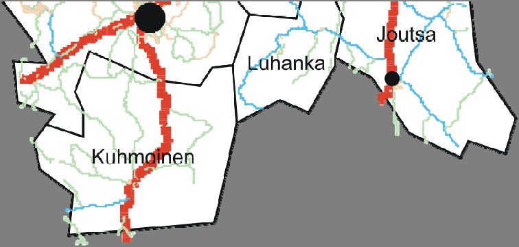 40 jälkeen Keski-Suomessa muodostuvista orgaanisista yhdyskuntien ja teollisuuden jätemateriaaleista vähennettiin ensimmäisen laitoksen käyttämät materiaalimäärät. Kuva 11.