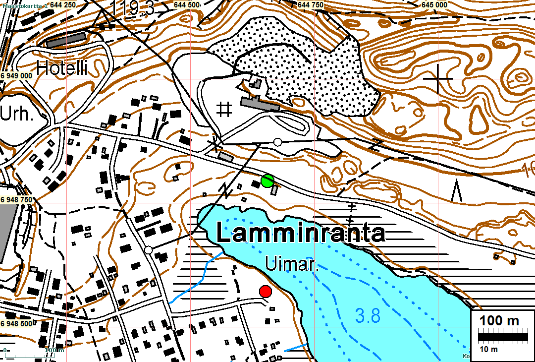 10 Vihreä pallo on muinaisjäännösrekisterissä ollut koordinaatti. Punainen on paikan oikea sijainti. KONTIOLAHTI 10 RAJAPOLKU Mjtunnus: 1000002633 Rauh.