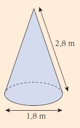 59. a) Pyramidin vaipan ala on A v 4 1 (cm ). b) Suoran ympyräkartion vaipan ala on A v πrs π 0,9,8 7,916 7,9 (m ). 60.