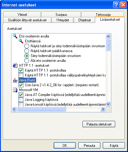 Fronter- kotiohje 5 Netscape 7.x Valitse tiedostovalikko edit ja sieltä preferences.