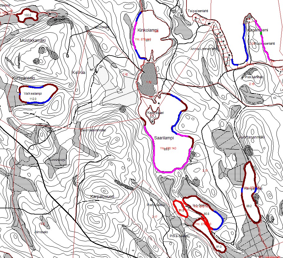 Sulkavan kunta 11 Kuva: Muunnetun rantaviivan muodostuminen