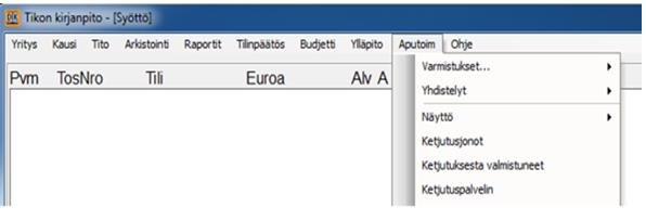 KETJUTUKSESTA VALMISTUNEET / TYÖJONOT Ketjutuksen työjonot