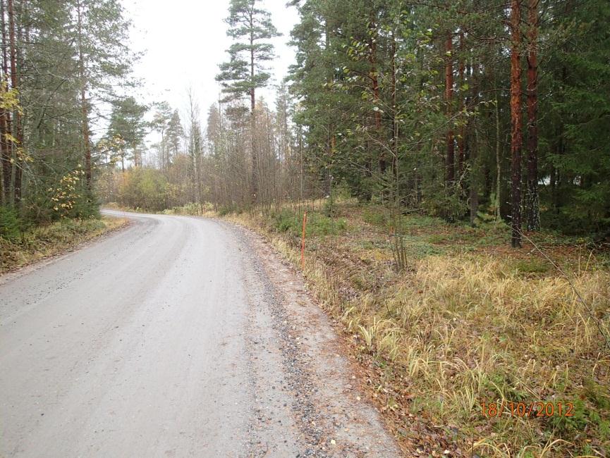 Paikalla nyt paljon avoimia maastoläiskiä ja näytti siltä että maata kuorittu tai täytetty joskus rakennuksen pystyssäoloaikana.