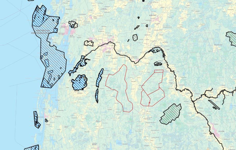 FCG SUUNNITTELU JA TEKNIIKKA OY Kaavaselostus 17 (89) Kuva 21. Hankealueiden ympäristöön sijoittuvat Natura-alueet ja luonnonsuojelualueet (OIVA).