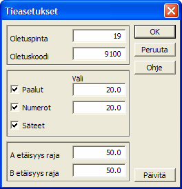 4.2 Vaakageometrian kopiointi Avaa päävalikon toiminto Tiegeometria Kopioi. Voit kopioida tg-tiedoston joko toiseksi tiegeometriaksi tai taiteviivaksi. 4.