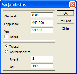 6.4.2 Ikkuna Rakennesuunnitteluikkunan asetukset. Taustaväri -kohtaan voidaan valita ikkunan taustaväri vapaasti Windowsin väripaletista.