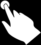 Vetäminen Kosketa sormella näyttöä ja liikuta sormea näyttöä pitkin. Käyttöesimerkki: näytön vierittäminen. Pyyhkäiseminen Pyyhkäise näyttöä sormenpäällä.