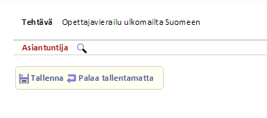 VIERAILU ULKOMAILTA SUOMEEN 6. Tarkista Vastuuhenkilö ja Vastuuyksikkö; etsi vierailun isäntä/emäntä ja valitse vierailusta vastannut kehittämisryhmä.