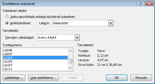 Tekstinkäsittely Microsoft Word 2007 23/30 Postitukset ja yhdistäminen Yhdistämistoiminnon avulla on helppo hoittaa joukkopostituksia, kun vastaanottajien yhteystiedot ovat jo jossakin olemassa.