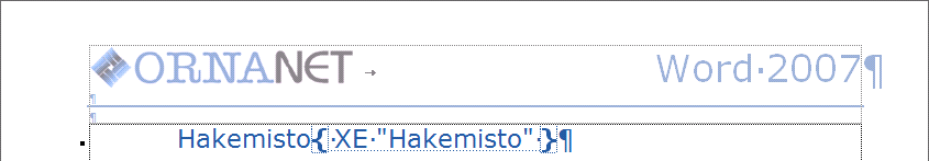 Hakemisto Hakemiston luominen kannattaa aina kun asiakirja alkaa venyä yli 20 sivuiseksi. Hakemisto luodaan automaattisesti asiakirjan loppuun.