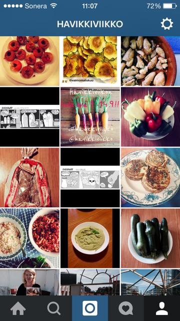 2.6. Instagram Hävikkiviikolle perustettiin kuvanjakoon perustuvaan sosiaalisen median kanava Instagramiin tili.