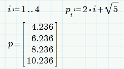 (c) Määrittele vektori p i, jonka alkiot ovat 2 i 5, jossa i on määritelty b- kohdassa. Ratkaise p. (d) Ratkaise v vaakavektorina.
