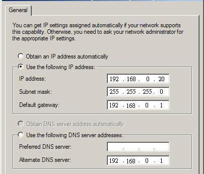 Käyttäjän ohjaimet Vaihe 4: Napsauta General (Yleiset)-välilehdellä This connection uses the following items (Tämä yhteys käyttää seuraavia) -kohdassa Internet Protocol (TCP/IP) (Internet Protocol