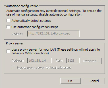 Käyttäjän ohjaimet Vaihe 7: Local Area Network (LAN) Setting (Local Area Network (LAN) -asetukset) -valintaikkuna tulee näkyviin.