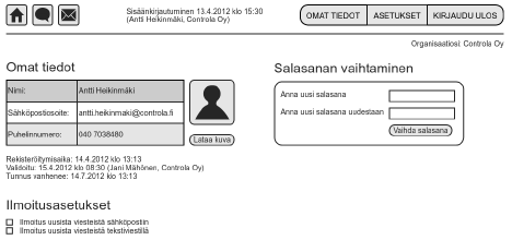 129 Asetukset Asetusten kautta käyttäjä hallinnoi oman organisaationsa käyttäjien oikeuksia sekä vahvistaa tai hylkää validointipyyntöjä.