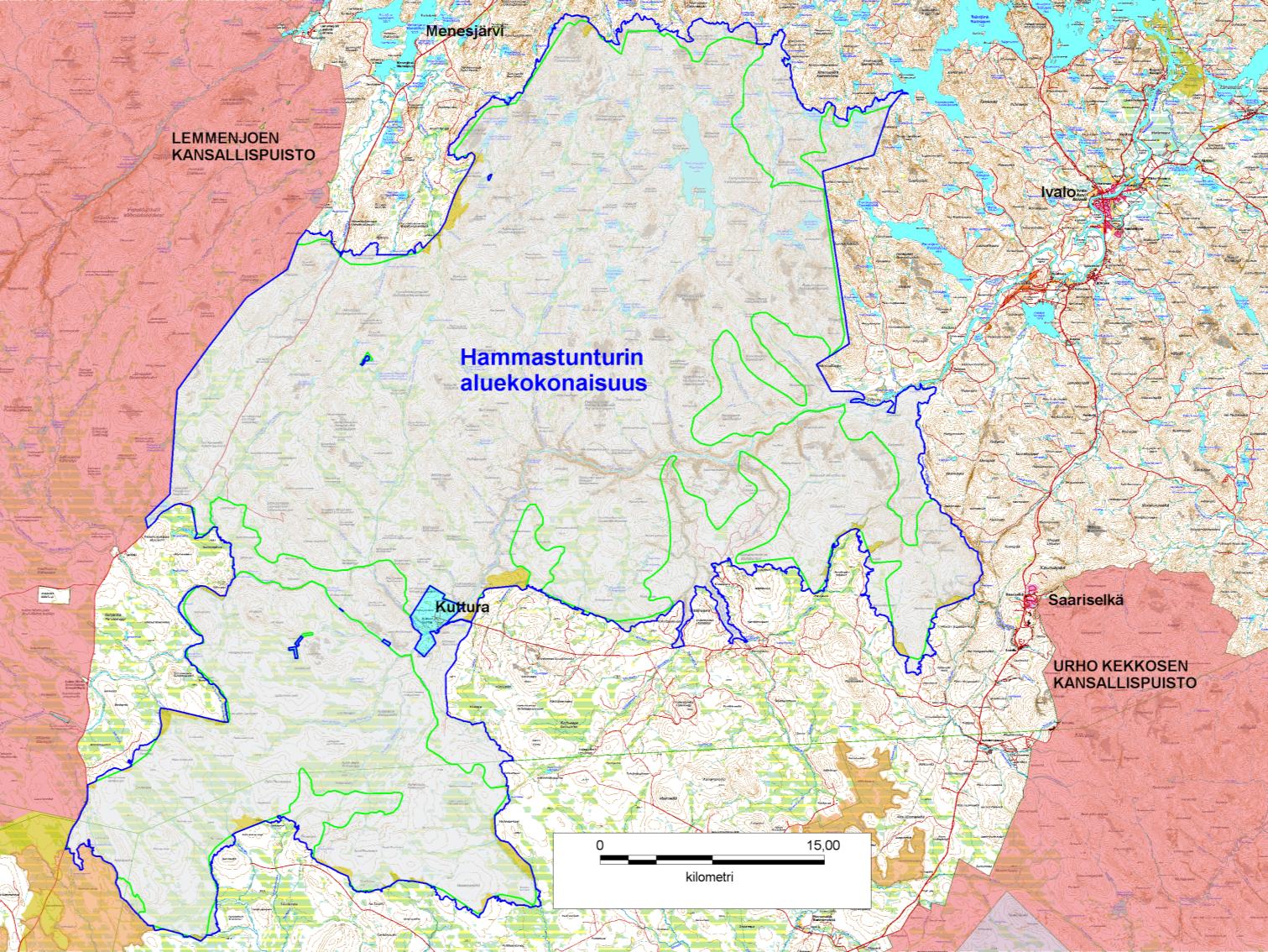 Kuva 1. Suunnittelualuekartta.