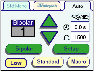 Autobipolaarisen instrumentin toiminta Autobipolaarisen instrumentin toiminta Virtuaalinen jännitemittari Virtuaalinen jännitemittari bipolaarisen välilehden näytössä näyttää toimitetun jännitteen
