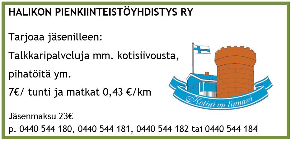 Salon seudun omaiset ja läheiset ry yhteystiedot Hallitus: Seija Hyvärinen 044 031 5957 seija-hyvarinen@hotmail.com Pirjo Virtanen 050 354 5392 pirjoa.virtanen@salo.