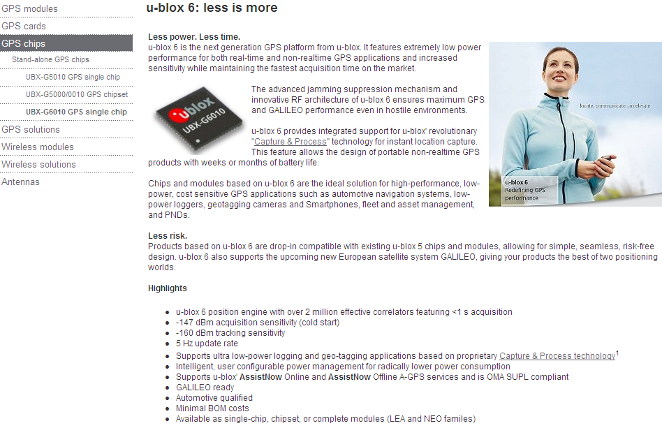 Latest u-blox chip announcement 129 Group work Group work based on datasheets and technical information from GPS Chip vendors Your task You analyse the information based on your