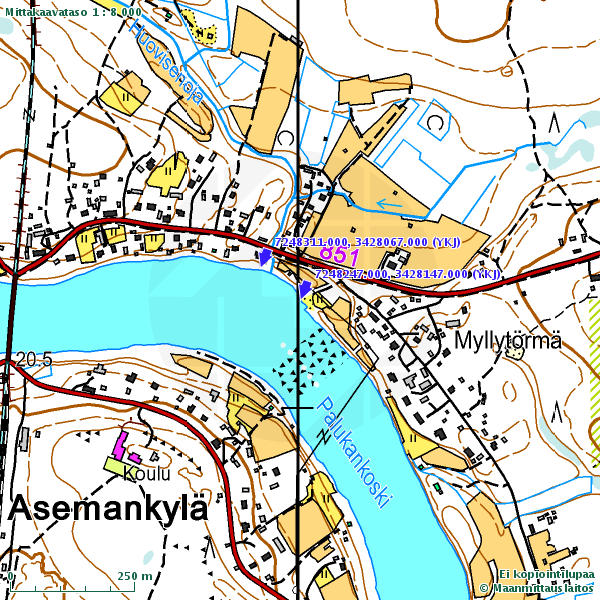 Liite 2 Kauppilan näytelinjat (http://kansalaisen.karttapaikka.fi).