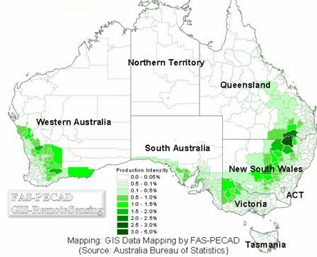 Australian vehnäsatoodotukset hyviä, mutta laskevat Satoennuste on hyvä