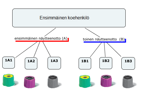 21 Näytteenottotilanteessa koehenkilöiden nimet kirjattiin ylös, jotta koehenkilöt voitiin tunnistaa toista näytteenottoa varten ilman sekaannuksen vaaraa.