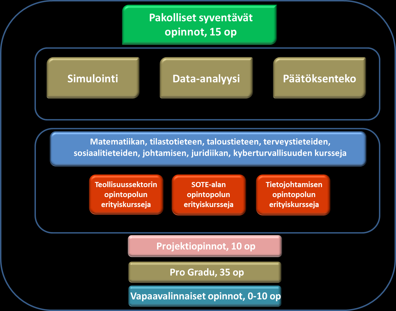 erityiskursseista valitsemansa osaamisprofiilin mukaisen kokonaisuuden.