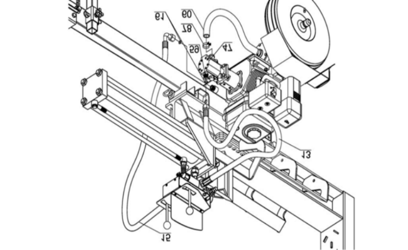 Vaihe 10: Liitä hydrauliikkaputket 1. Kiinnitä lähtöliitin (59) hammaspyöräpumppuun (47). Käytä teflonteippiä varmistaaksesi tiiviyden. 2. Aseta O-rengas (61) lähtöliittimen kierteisiin.