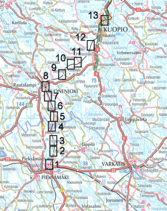 1 Johdanto 1.1 Taustaa Pieksämäki Kuopio-rataosuus (kuva 1) on kauko-ohjattu, sähköistetty ja yksiraiteinen. Rataosuudella on sekä henkilö- että tavaraliikennettä.