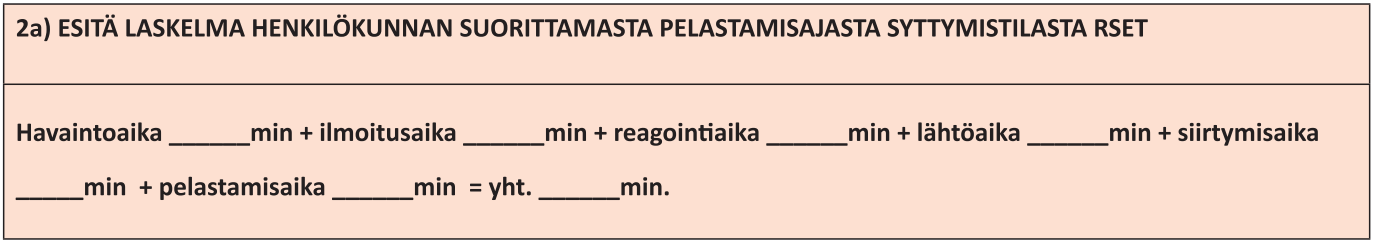 Poistumiseen ja pelastamiseen kuluva aika, RSET Mikäli toimintakyky on alentunut niin paljon, että asukas tai hoidettava ei pysty poistumaan 2-3 minuutissa tai, että toimintakyvyn aleneminen estää