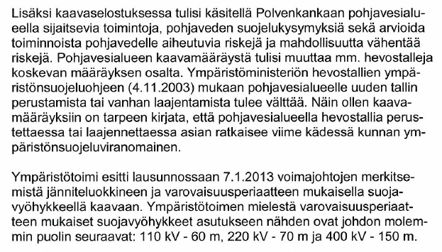 FCG SUUNNITTELU JA TEKNIIKKA OY Ehdotusvaiheen vastineet 13 (15) 13