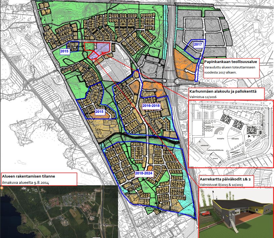 10.8. MUUTOKSET PÄIVÄHOIDON PALVELUVERKOSSA, KARHUNMÄKI Karhunmäkeen valmistui Aarrekartta-päiväkoti 8/2015 ja Merikarttapäiväkoti valmistuu 10/2015 Vuoden 2016