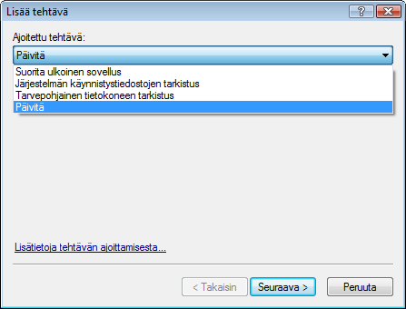 4.3 Ajastin Ajastin on käytettävissä, jos ESET NOD32 Antivirus -ohjelman Laajennettu tila -asetus on otettu käyttöön. Ajastin on ESET NOD32 Antivirus -ohjelman päävalikon Työkalut-kohdan alivalikko.