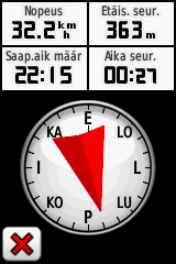 Perusnavigointi Sähköisen kompassin kalibroiminen: 1. Valitse Asennus > Kulkusuunta > Aloita painamalla kompassin kalibrointi. TAI Pidä kompassin keskikohtaa painettuna kompassisivulla. 2.