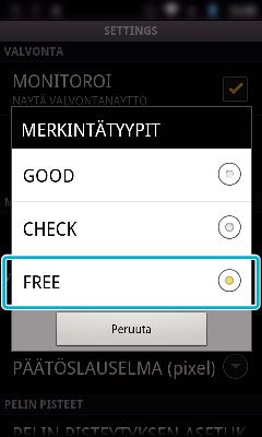 Wi-Fi-yhteyden käyttäminen 0 Kun olet merkinnyt kohtauksen, seuraavaa merkintää ei voi tehdä 5 sekuntiin 0 Merkinnän tyyppiä voi muuttaa asetusvalikossa 0 Palaa