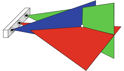 55 kappaleen 3D-malli.