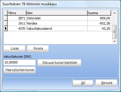 Ostoreskontran ulkomaanmaksut (lisäoptio) Yleistä Ulkomaanmaksut ovat ylipäätään uusi optio uudessa versiossa. Niiden käytöstä on erillinen ohje.