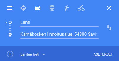 Googlen karttapalvelu Tutustutaan Googlen sovelluksiin. Kirjoita osoiteriville www.google.