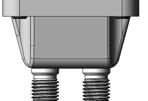 Työnnä kiinnitysmutteri polyeteeniletkun (3) päälle. 3. Asenna O-rengas pulveriletkuun, työntäen sitä noin 50 mm alaspäin päästä. 4. Työnnä polyeteeniletkua kulutuslohkoon (6), kunnes se pohjaa. 5. Työnnä O-rengasta ylös pulveriletkussa, kunnes se osuu kulutuslohkon kierteisiin.