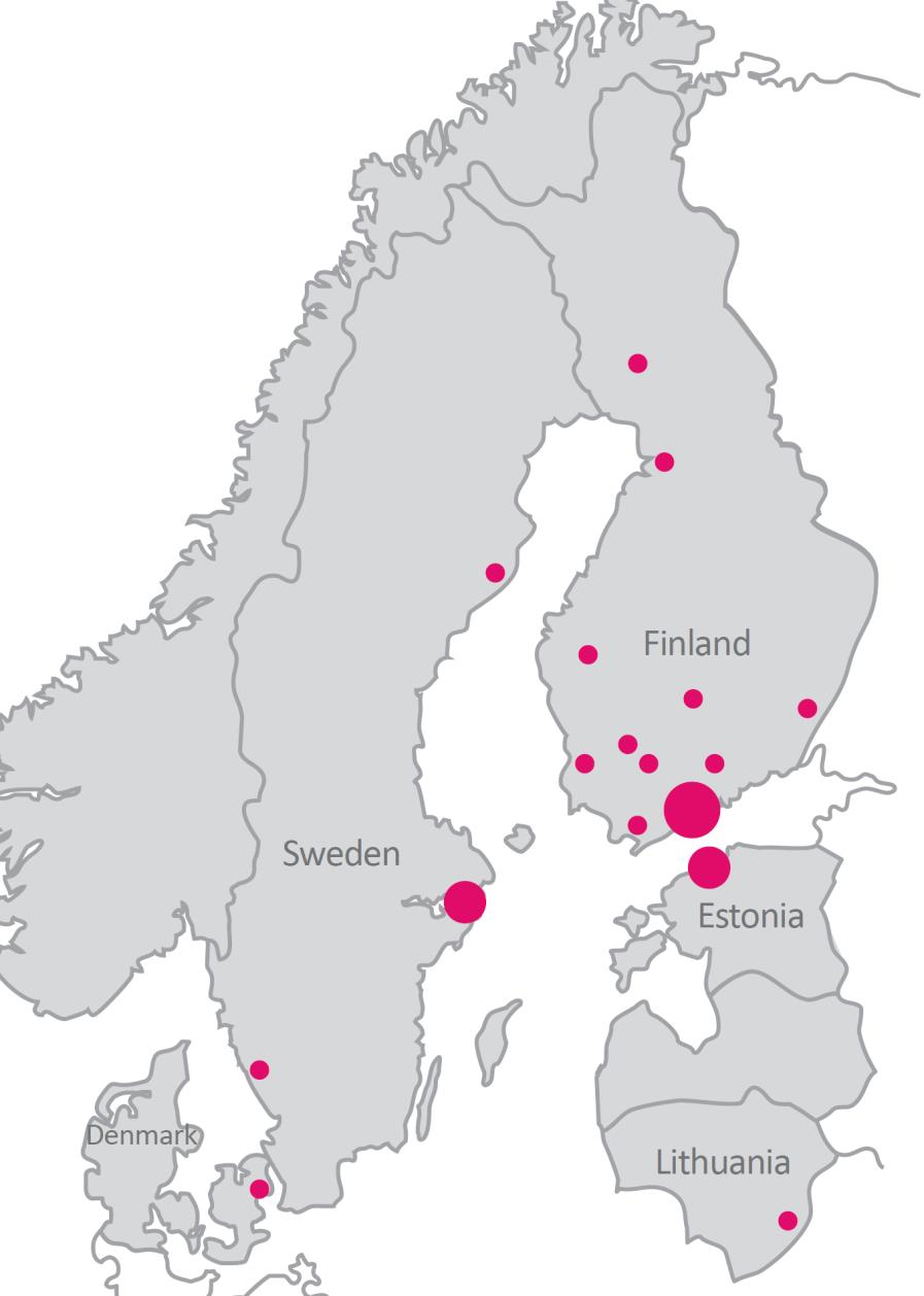 Citycon sijoittaa elinvoimaisissa kaupungeissa sijaitseviin kauppakeskuksiin Pohjoismaissa ja Baltiassa.