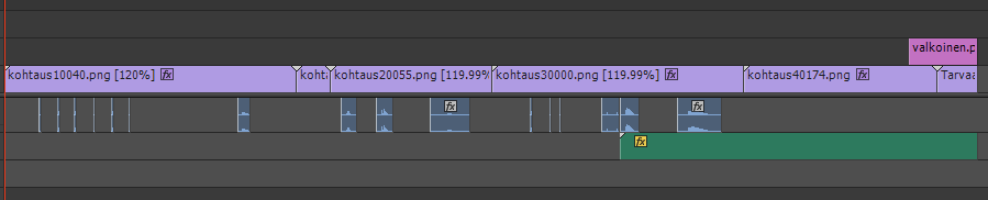 49 6 Jälkikäsittely 6.1 Editointi Ensimmäisenä Premiereen tuotiin 3ds Maxista renderöidyt still-kuvat painamalla Import-painiketta.