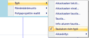 Tavoitejanan tyyli: Tavoitejanan esittäminen käyttäen suunnitelmajanan tyyliä.