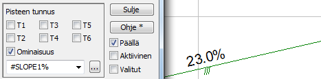 6.5 Asetukset 6.5.1 Pisteen esitys Pisteen esitystapa määrää, miten pisteet esitetään näytössä ja tulosteissa.