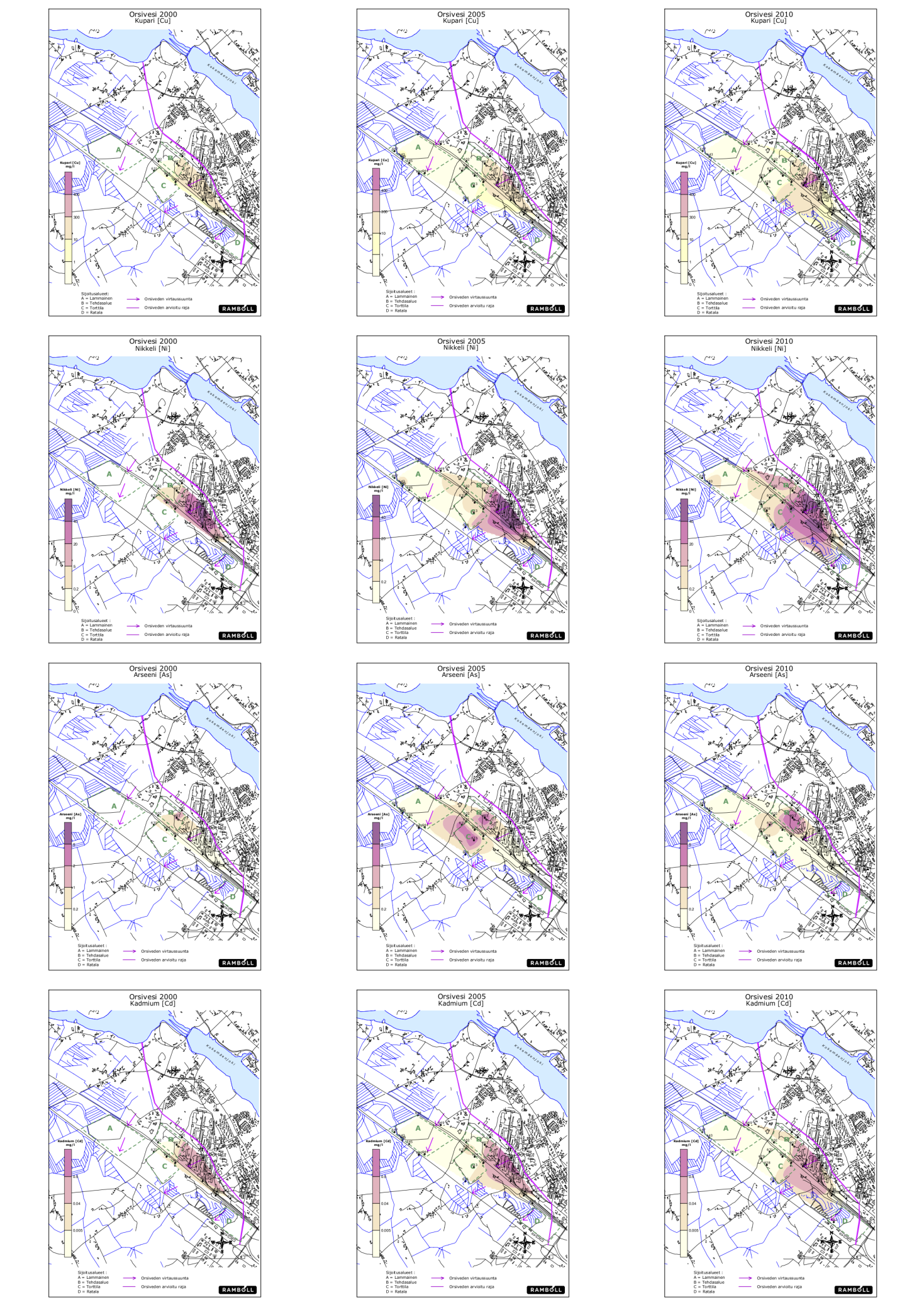 35 (212) Kuva 6: Orsivesien kuparin, nikkelin,