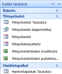 Tietokannat Microsoft Access 2007 14/26 Office-painikkeen vierestä löytyvä pikatyökalurivi sisältää monissa työvaiheissa tarvittavia yleisiä toimintoja.