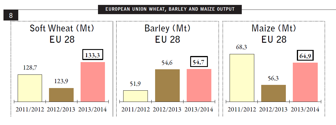 Strategie Grains tuotanto-ennuste EU28 satokaudelle 2013