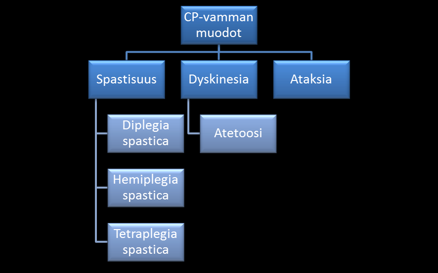 25 synnytyksen yhteydessä (perinataaliset syyt). Noin 10 prosenttia vammautumisista tapahtuu vastasyntyneisyyskauden jälkeen (postnataaliset syyt). (Mälkiä & Rintala 2002, 40; Rintala ym. 2012, 96.